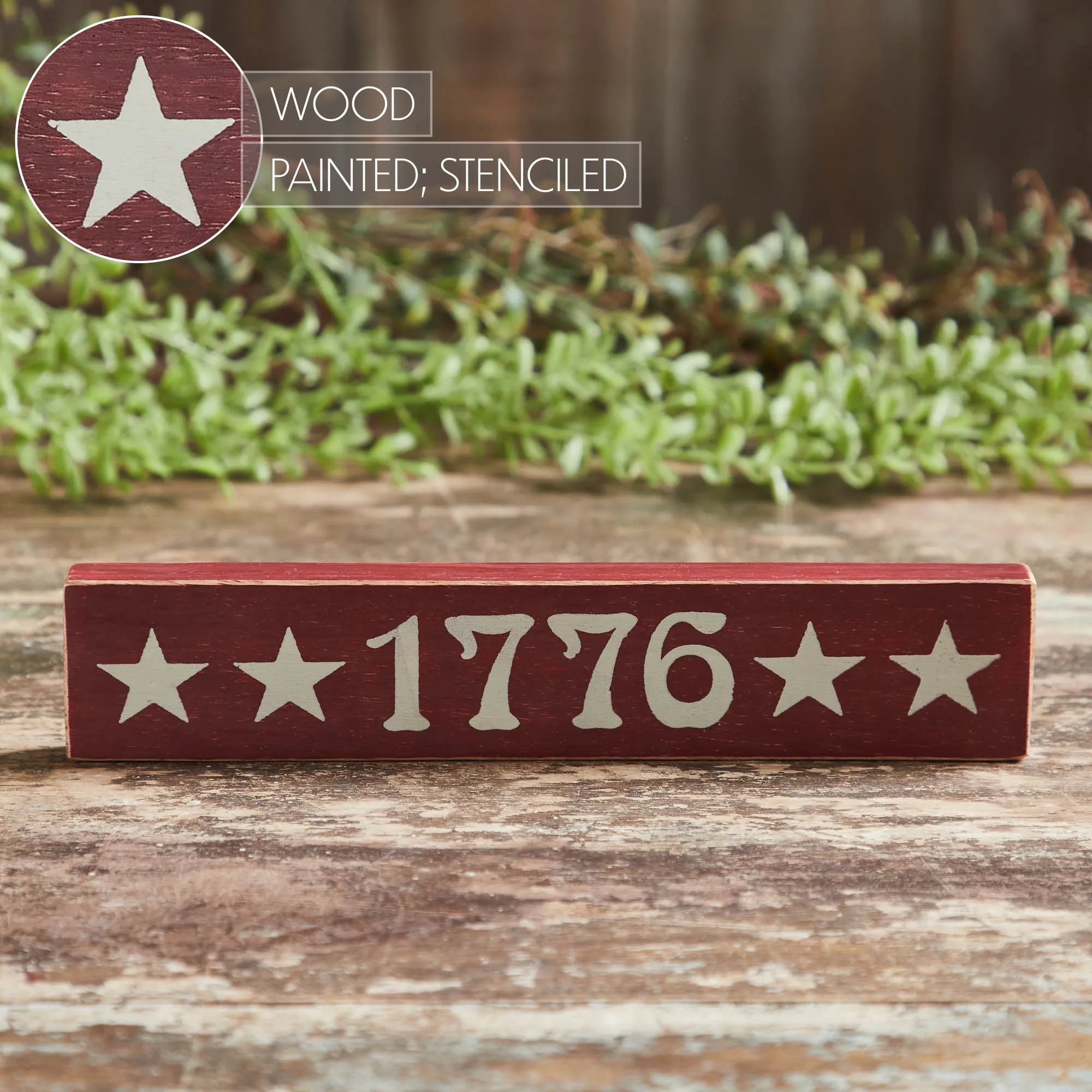 1776 Wooden Sign 1.75x9