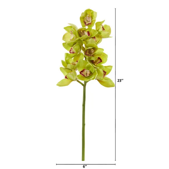 23" Cymbidium Orchid Artificial Flower (Set of 3)