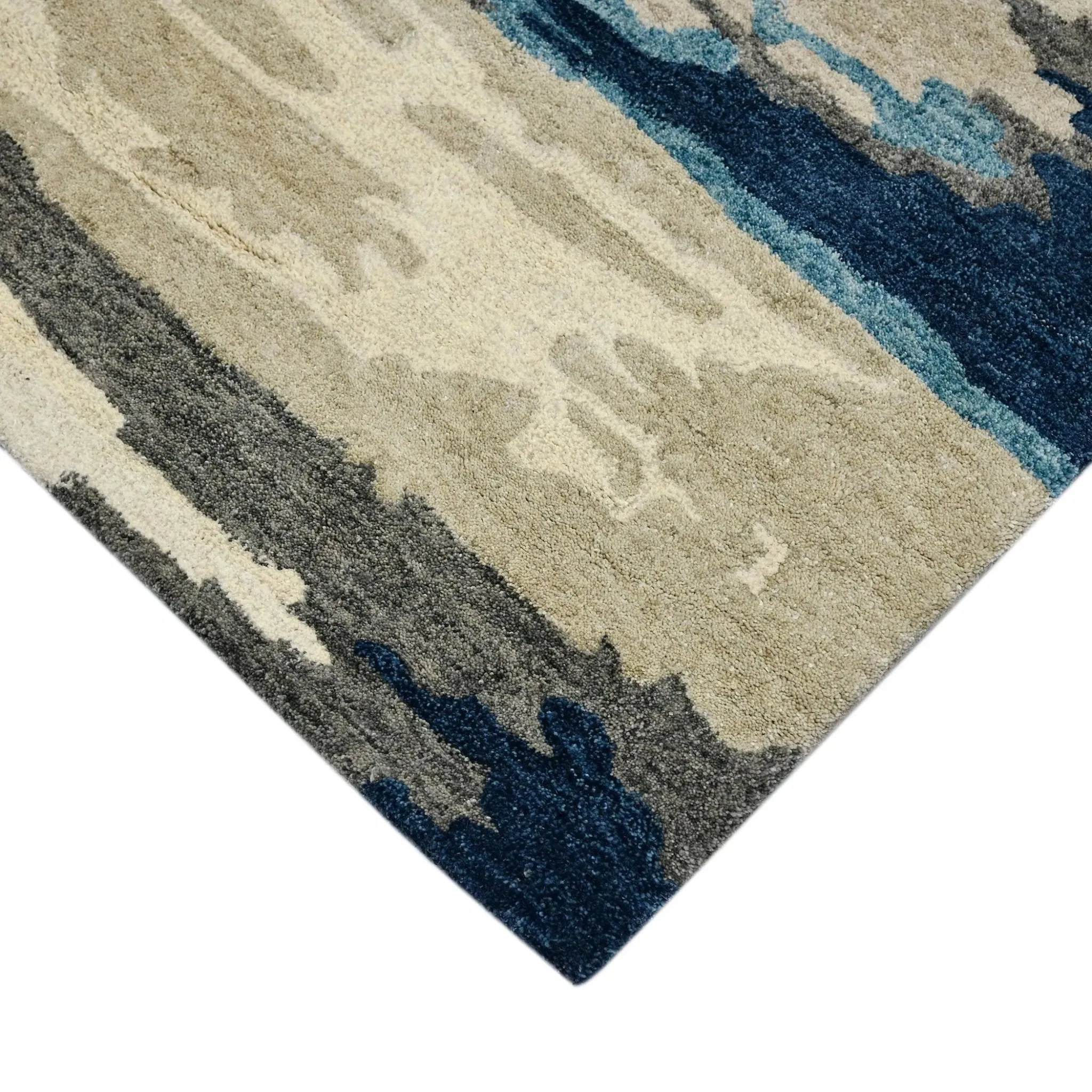 Abstract ABS-4 Navy/Grey Rug