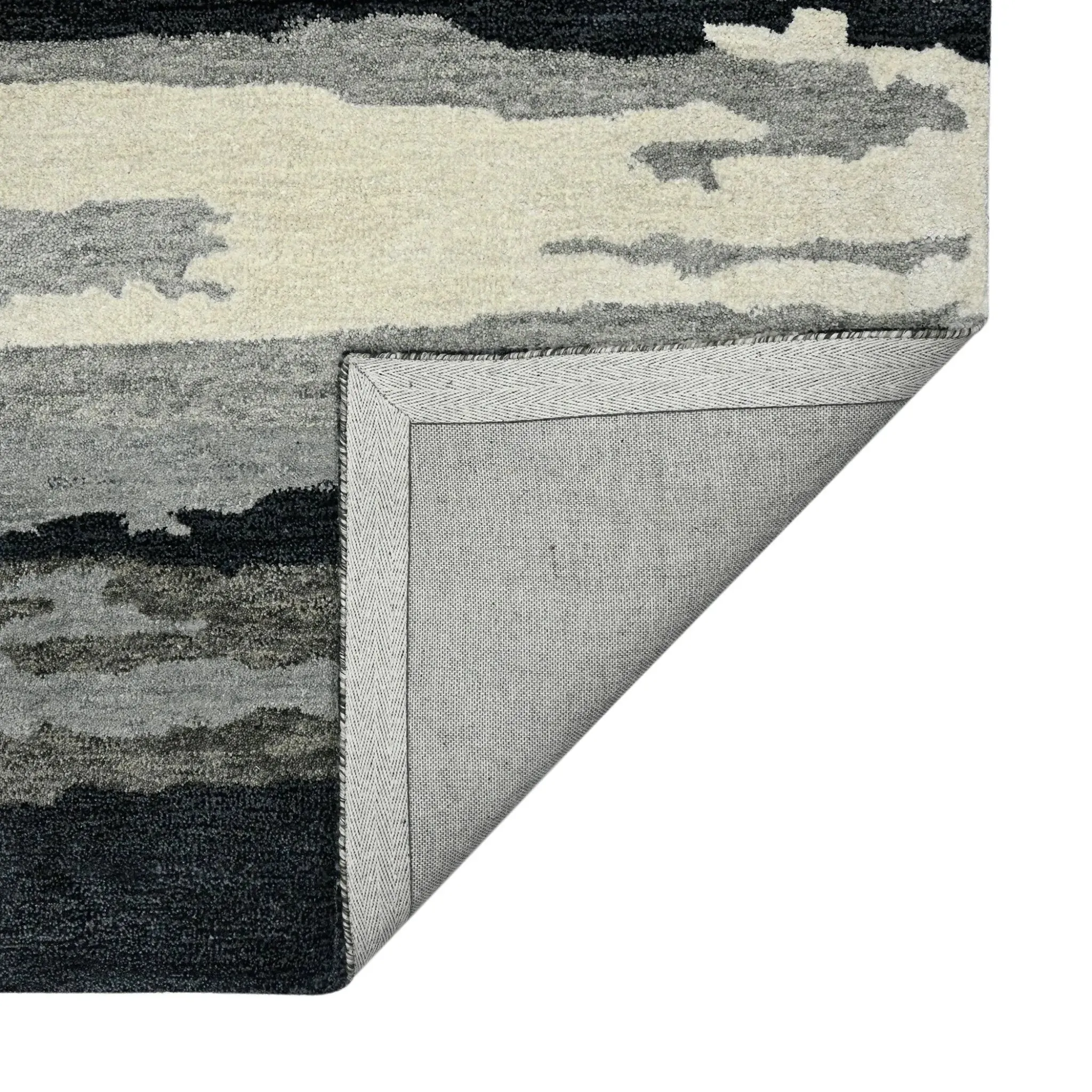 Abstract ABS-6 Dark Grey Rug