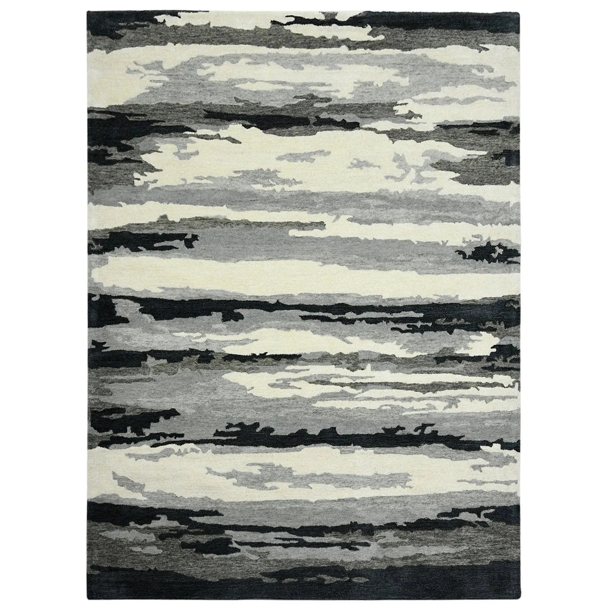 Abstract ABS-6 Dark Grey Rug