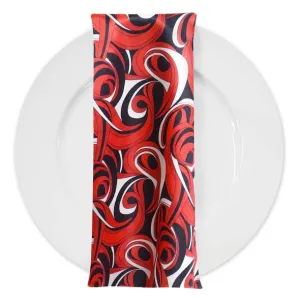 Abstract (Pucci) Table Napkin in Reds