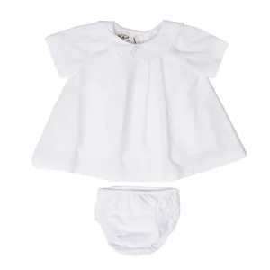 Bebe White Unisex Bloomer Set