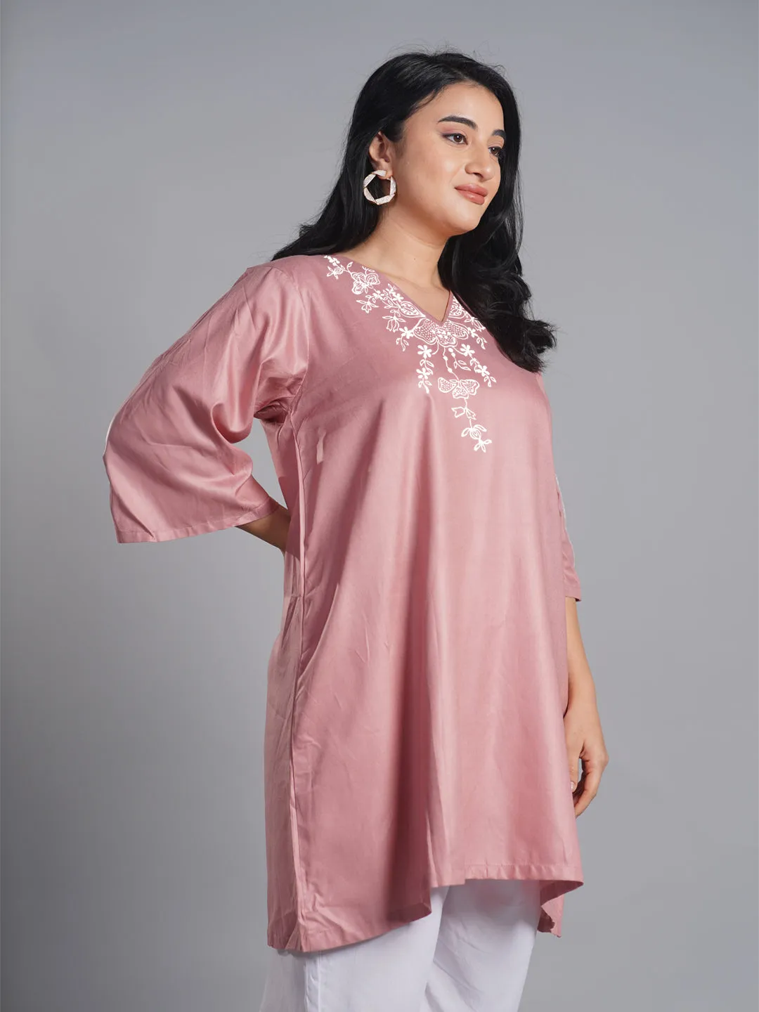 Blush Rayon Kurti - Athena