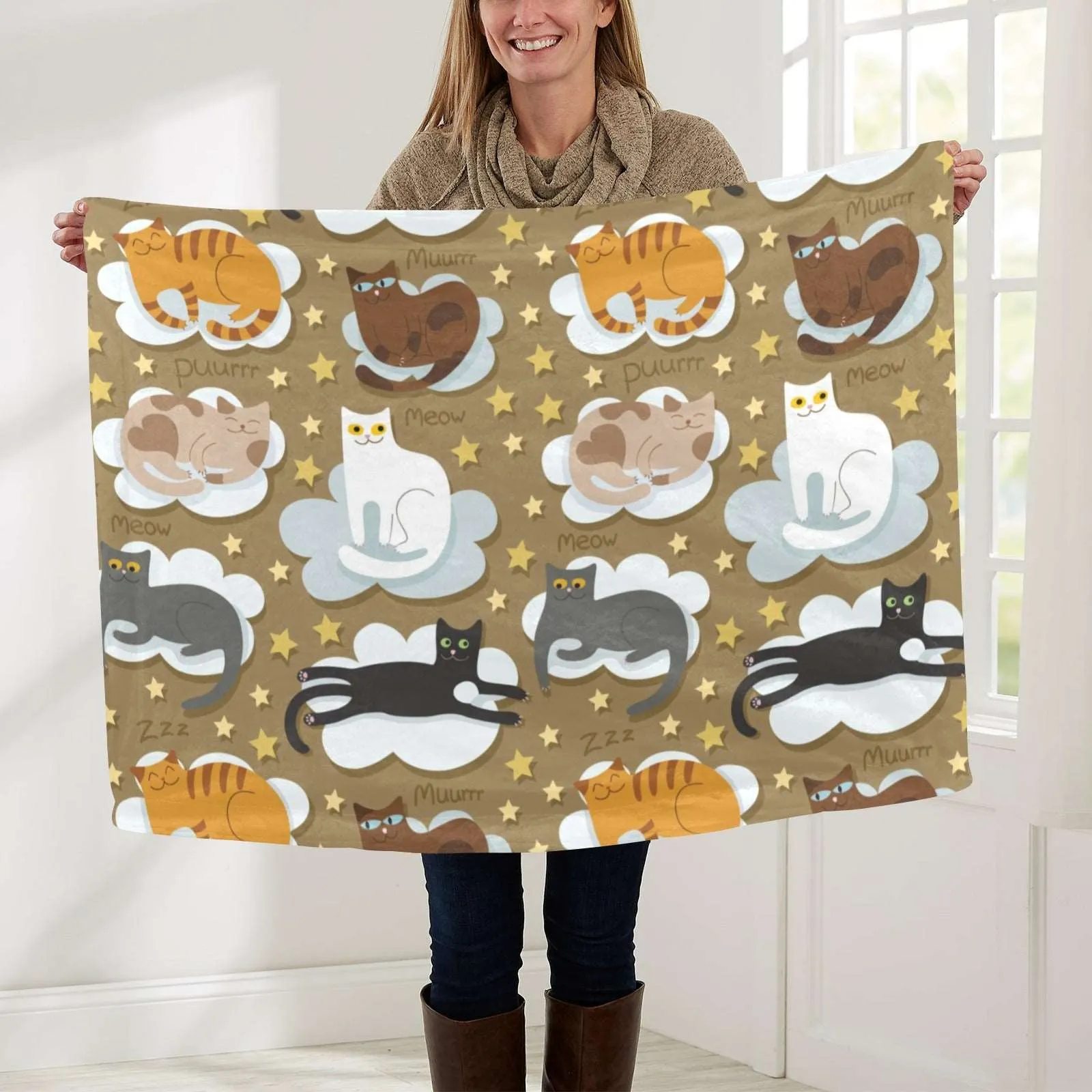 Cloudy Cats Baby Blanket