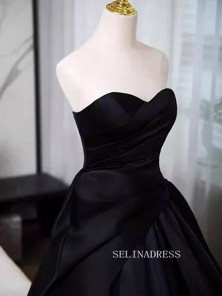 Elegant Black Sweetheart Prom Dress Cheap Evening Gowns TKL3022