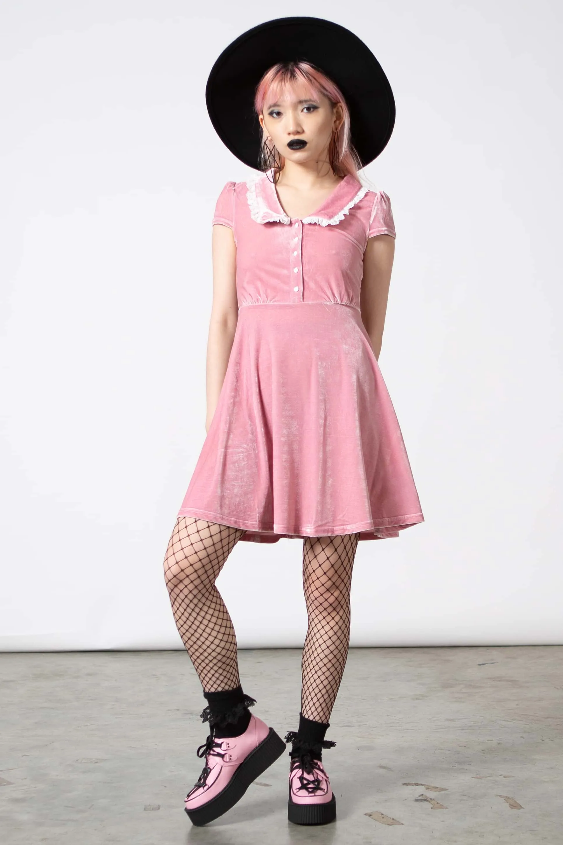 Every Mourning Collar Dress [PASTEL PINK] - Resurrect