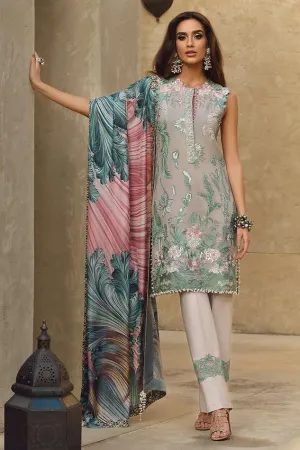 Faraz Manan Luxury Lawn Collection 2019 – Design 04