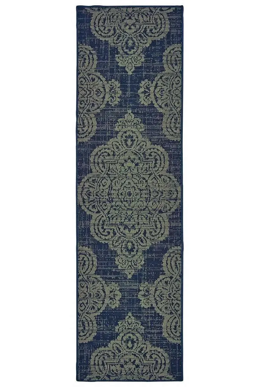 Marina 5929B Navy Grey Rug