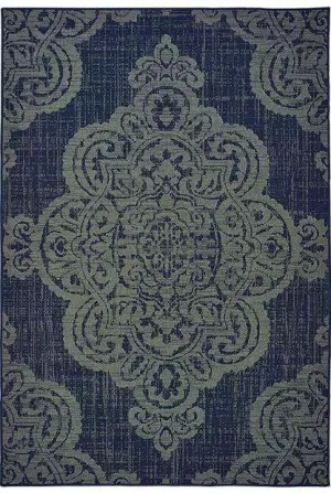 Marina 5929B Navy Grey Rug