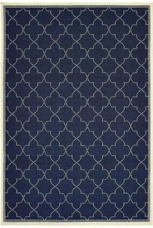 Marina 6025P Navy Ivory Rug