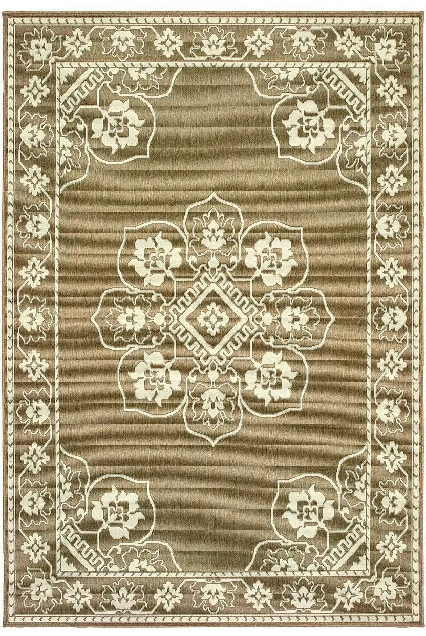 Marina 7764J Tan Ivory Rug