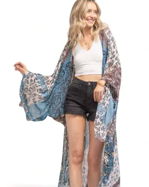 Monterey Intricate Damask Kimono