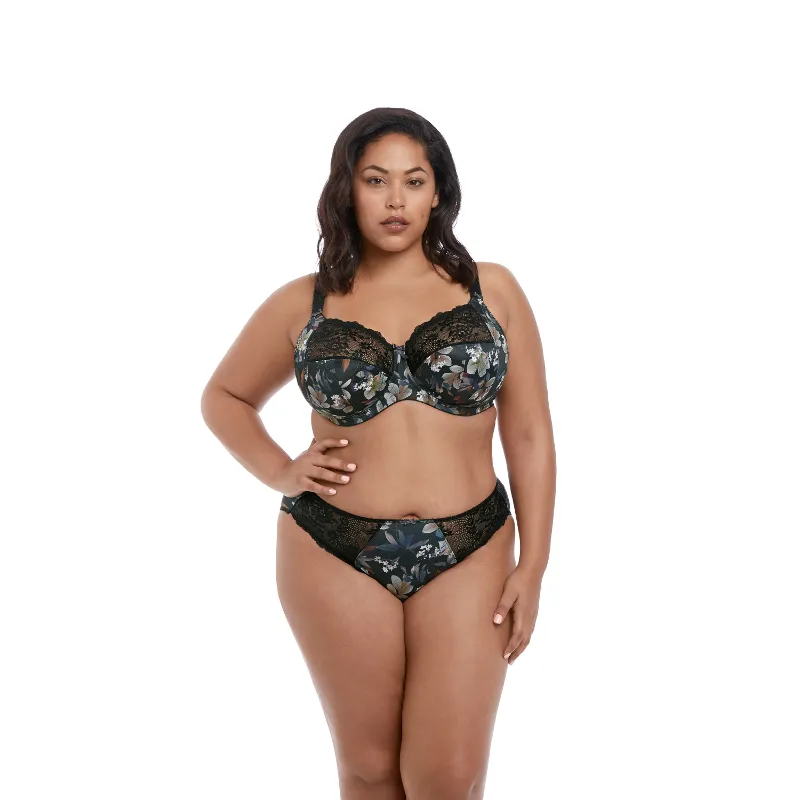 Morgan Brief Midnight Garden Black Floral - Elomi