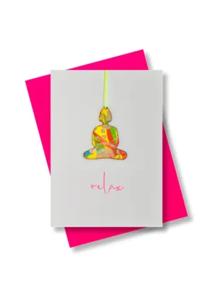 Pink Stories Relax Greeting Card