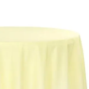 Polyester 90" Round Tablecloth - Pastel Yellow