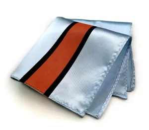 Racing Stripes Pocket Square: Le Mans Mirage microfiber handkerchief.