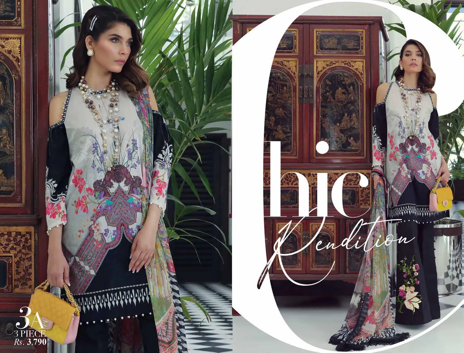 Sana Safinaz Muzlin Lawn Collection 2019 – 03A - Orchid Twist