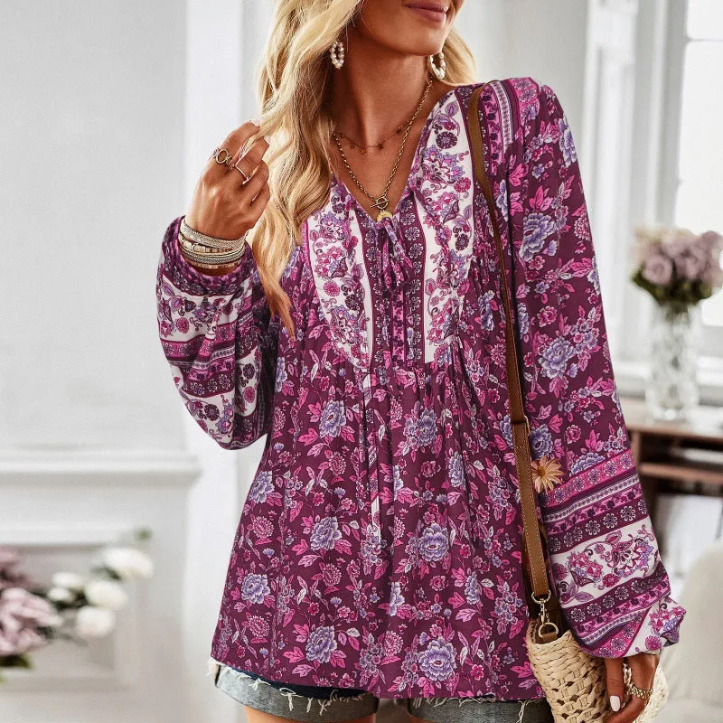 Women's Printed Long Sleeve Shirt