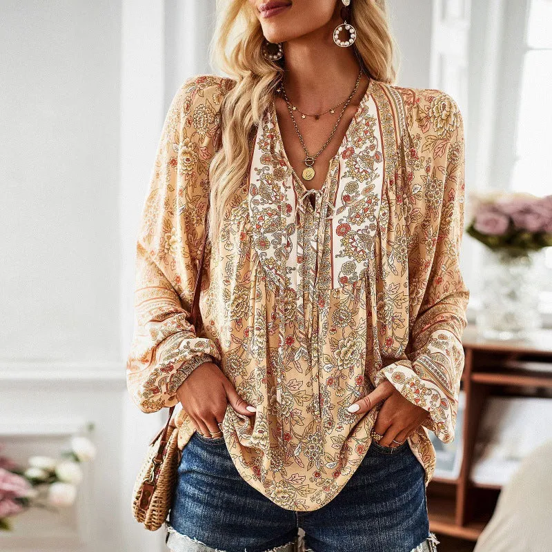 Women's Printed Long Sleeve Shirt