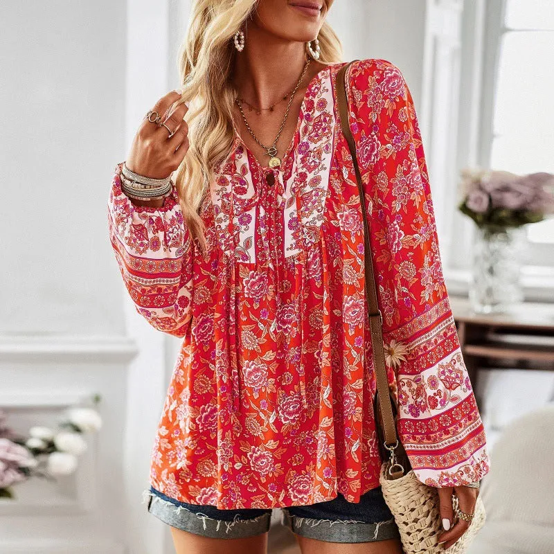 Women's Printed Long Sleeve Shirt