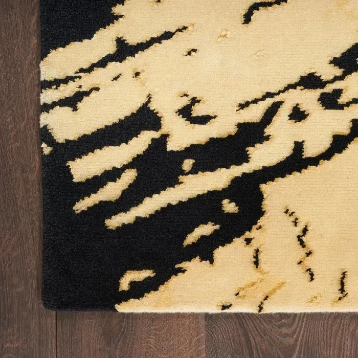 Wool & Silk CGS36 Gold/Black Rug